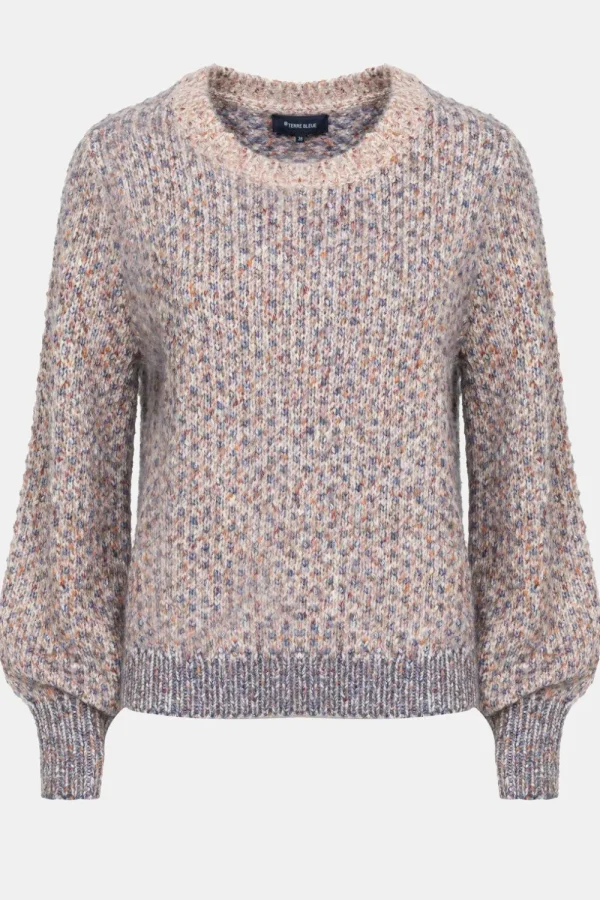 Gebreide Beige Pull Met Visgraatsteek-Terre Bleue Cheap