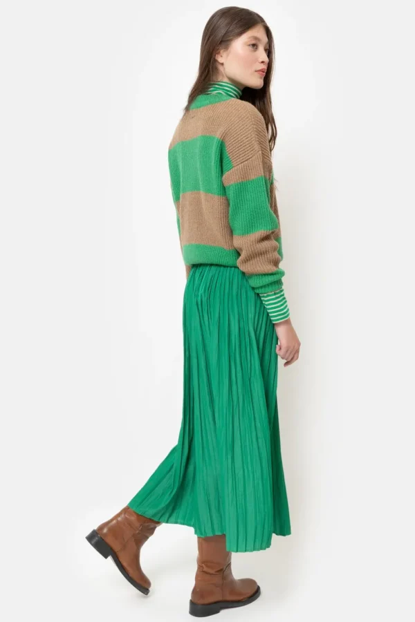 Gebreide Pull Met Bruine Color Blocks-Terre Bleue Sale