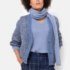Gemeleerde Korte Cardigan Met Knopen-Terre Bleue Best