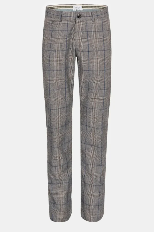 Geruite Slim Fit Chino Broek Voor Heren-Terre Bleue Best