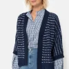 Gilet Met Ecru Strepen En 3/4 Mouwen-Terre Bleue Cheap