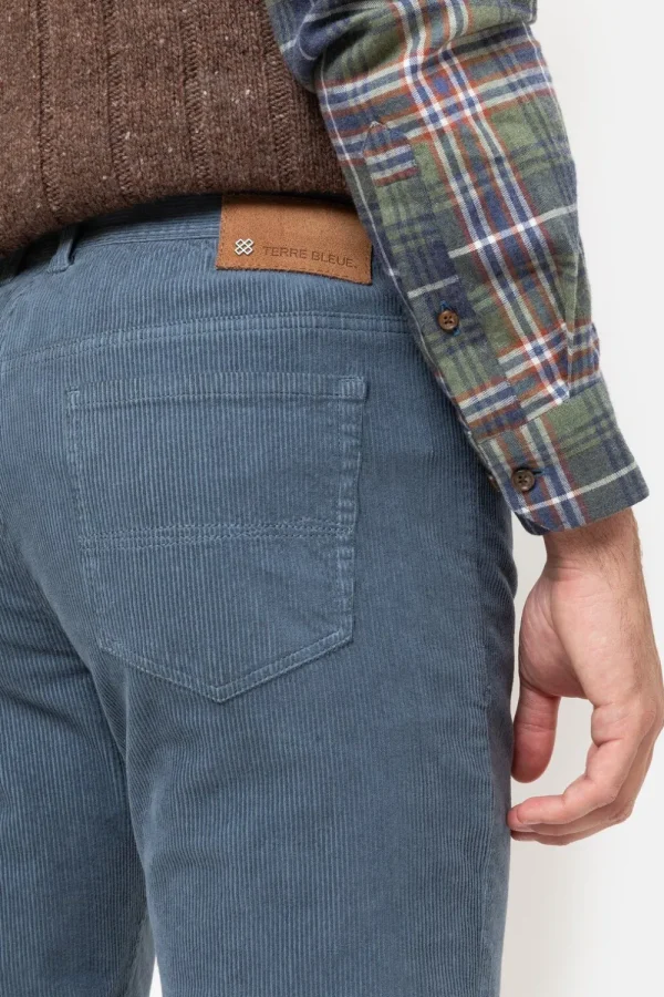 Grijs E Slim Fit Broek Voor Heren-Terre Bleue Hot