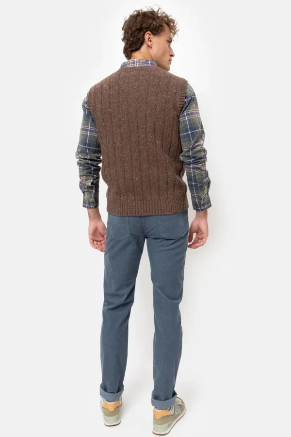 Grijs E Slim Fit Broek Voor Heren-Terre Bleue Hot