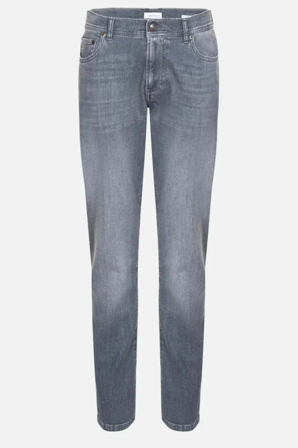 Grijze Slim Fit Jeans Broek Voor Heren-Terre Bleue Flash Sale
