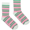 Groen Gestreepte Dames Sokken-Terre Bleue Shop