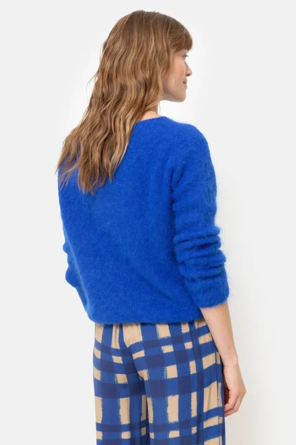 Harige E Pull Met Boothals En Lange Mouwen-Terre Bleue Flash Sale