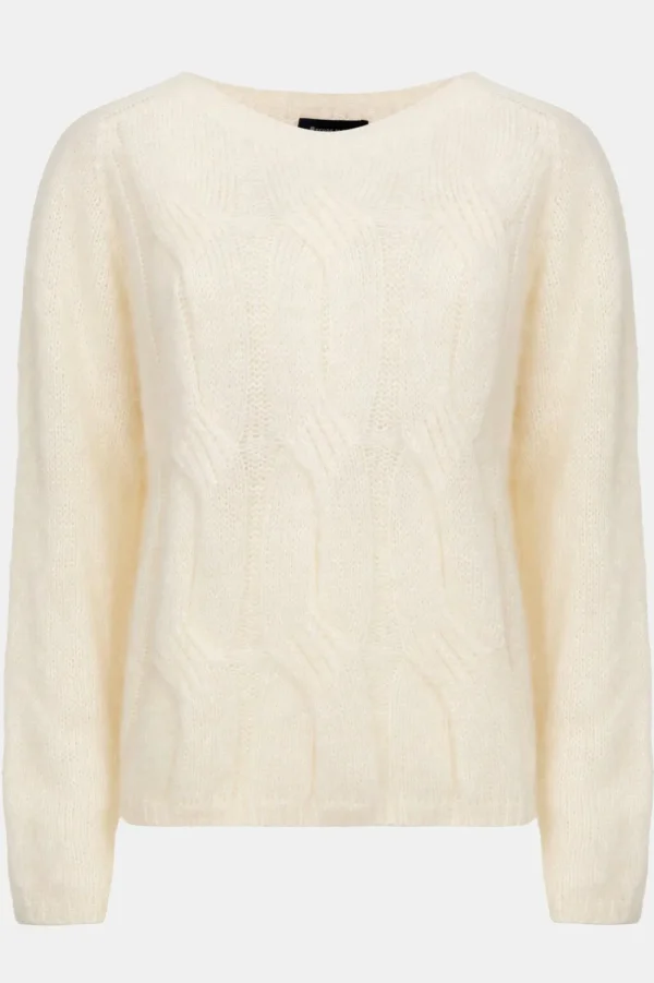 Harige Pull Met Boothals En Lange Mouwen-Terre Bleue Flash Sale