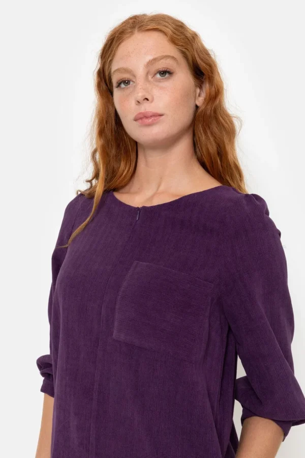 Kleedje Met 3/4 Mouwen En Ronde Hals-Terre Bleue Hot