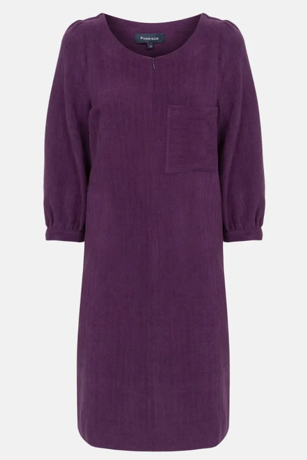 Kleedje Met 3/4 Mouwen En Ronde Hals-Terre Bleue Hot