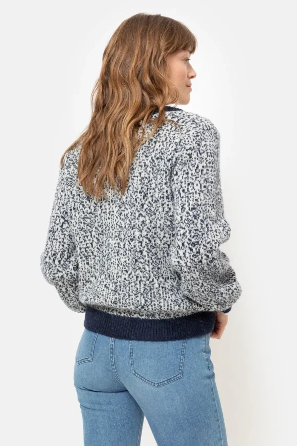 Korte Beige Cardigan Met Effen Boorden-Terre Bleue Discount