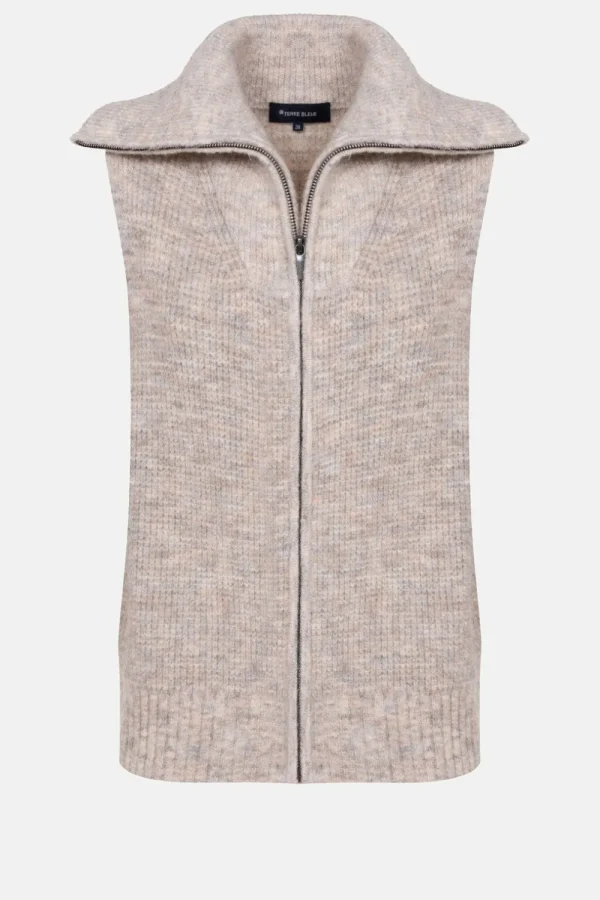 Korte Cardigan Zonder Mouwen En Met Rits-Terre Bleue Flash Sale