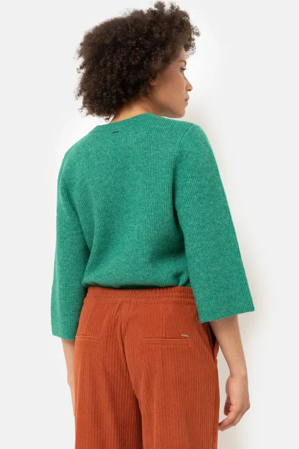 Korte E Pull Met 3/4 Mouwen-Terre Bleue Store