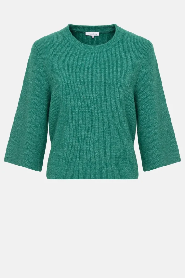 Korte E Pull Met 3/4 Mouwen-Terre Bleue Store