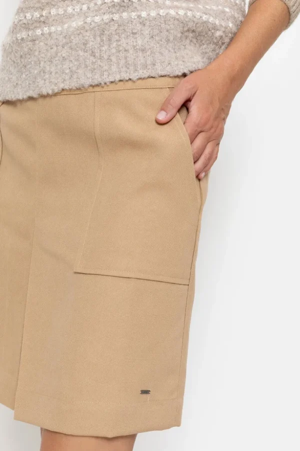 Korte Licht E A-Lijn Rok Met Grote Zakken-Terre Bleue Fashion