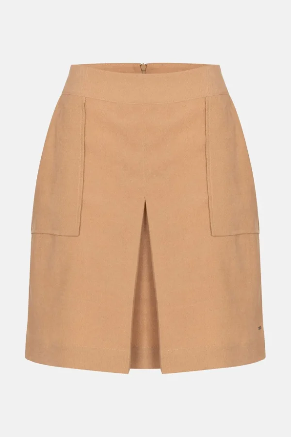 Korte Licht E A-Lijn Rok Met Grote Zakken-Terre Bleue Fashion