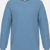 Licht E Gebreide Heren Sweater Met Reliefmotief-Terre Bleue Sale