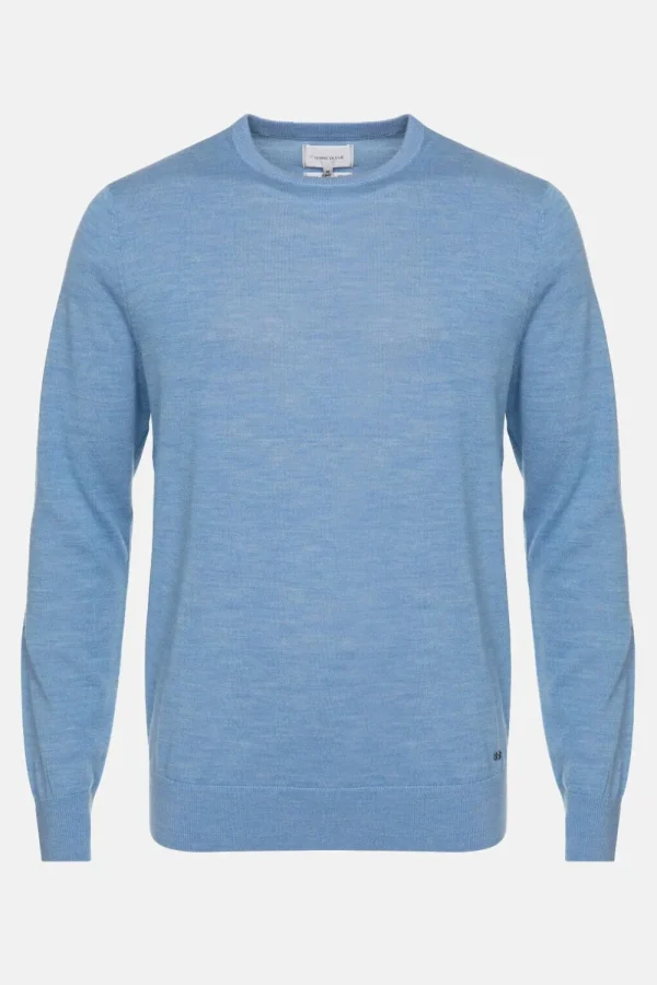 Licht E Trui Met Ronde Hals En Lange Mouw-Terre Bleue Cheap