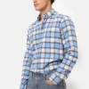 Licht Geruit Regular Fit Mannenhemd-Terre Bleue Sale