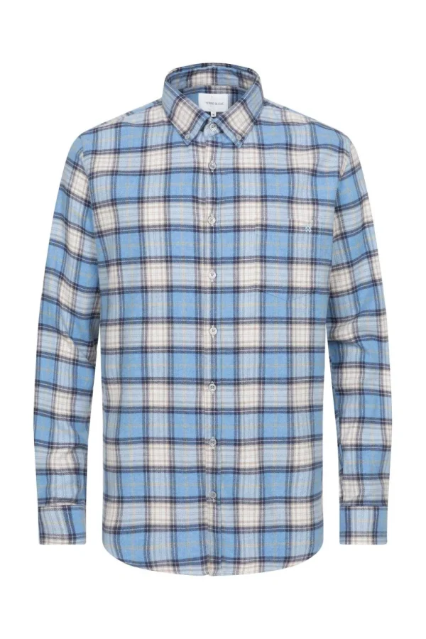 Licht Geruit Regular Fit Mannenhemd-Terre Bleue Sale