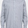 Lichtgrijs Slim Fit Hemd Met E Bloemenprint-Terre Bleue Best
