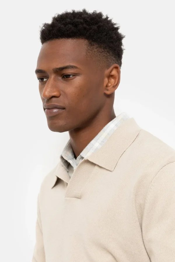 Mannen Trui Met Polokraag En V-Hals-Terre Bleue Cheap