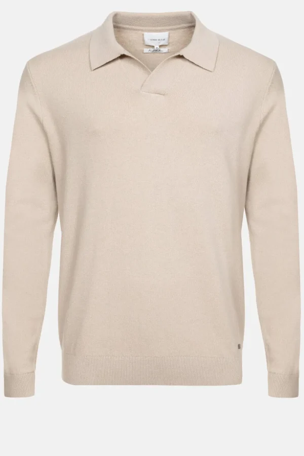 Mannen Trui Met Polokraag En V-Hals-Terre Bleue Cheap