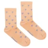 Oranje Dames Sokken Met Blauwe Palmboomprint-Terre Bleue Cheap