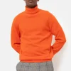 Oranje Pullover Met Rolkraag En Lange Mouwen-Terre Bleue Cheap