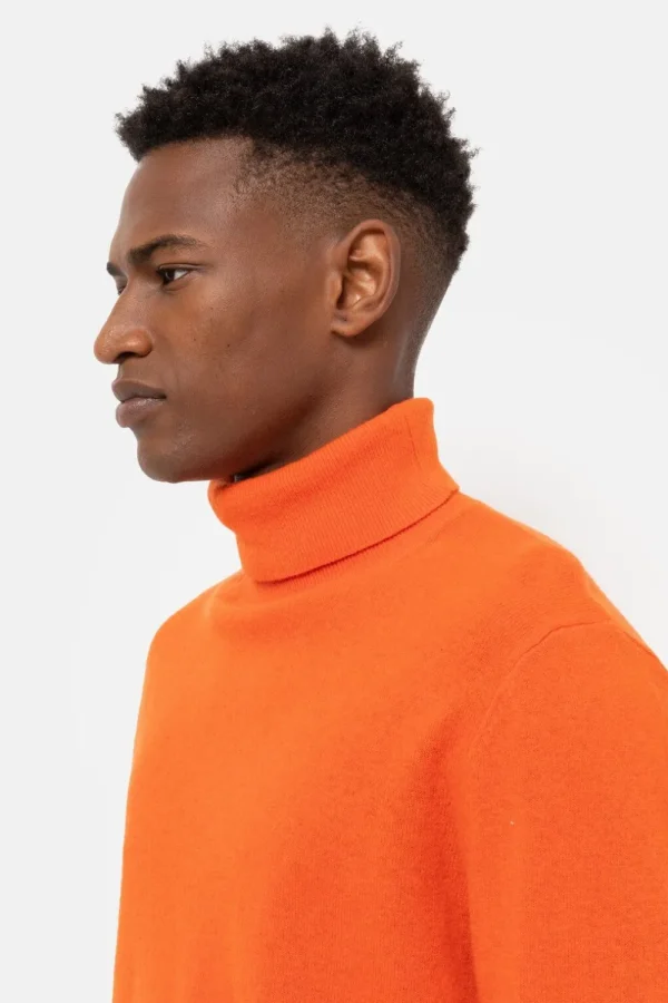 Oranje Pullover Met Rolkraag En Lange Mouwen-Terre Bleue Cheap