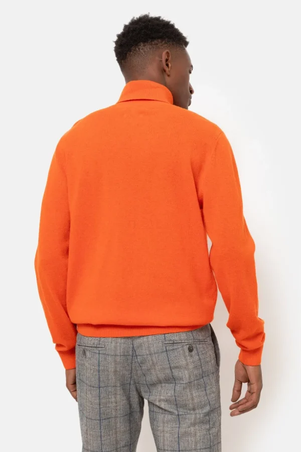 Oranje Pullover Met Rolkraag En Lange Mouwen-Terre Bleue Cheap