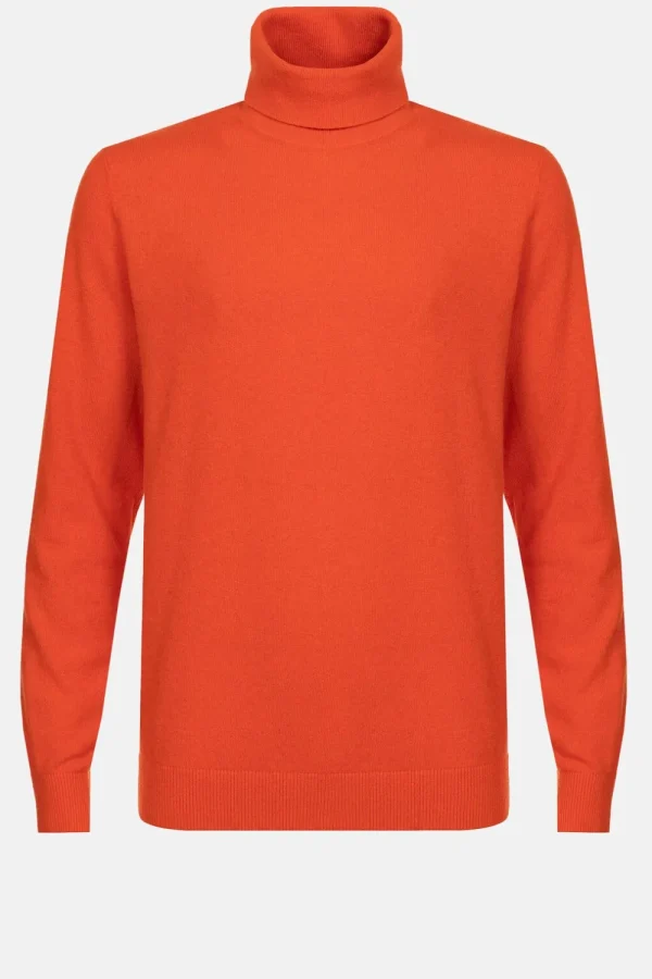 Oranje Pullover Met Rolkraag En Lange Mouwen-Terre Bleue Cheap