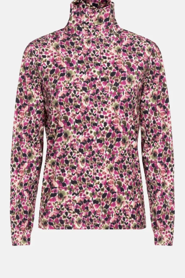 Paars-Groene Gebloemde Sous-Pull Voor Dames-Terre Bleue Hot