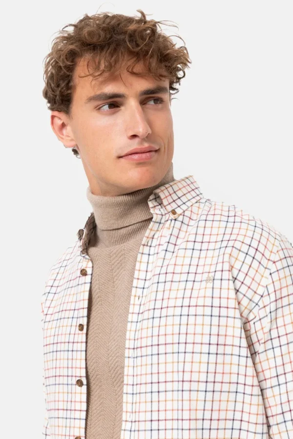 Regular Fit Overhemd Met Multicolor Ruiten-Terre Bleue Best Sale