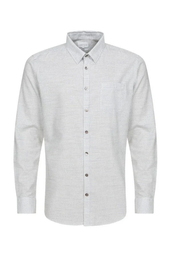 Slim Fit Mannenhemd Met Grijze Ruitjes-Terre Bleue Cheap