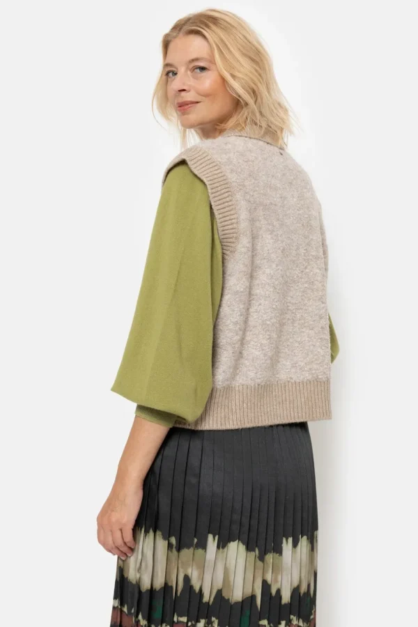 Teddy Cardigan Met Debardeurlook-Terre Bleue Clearance