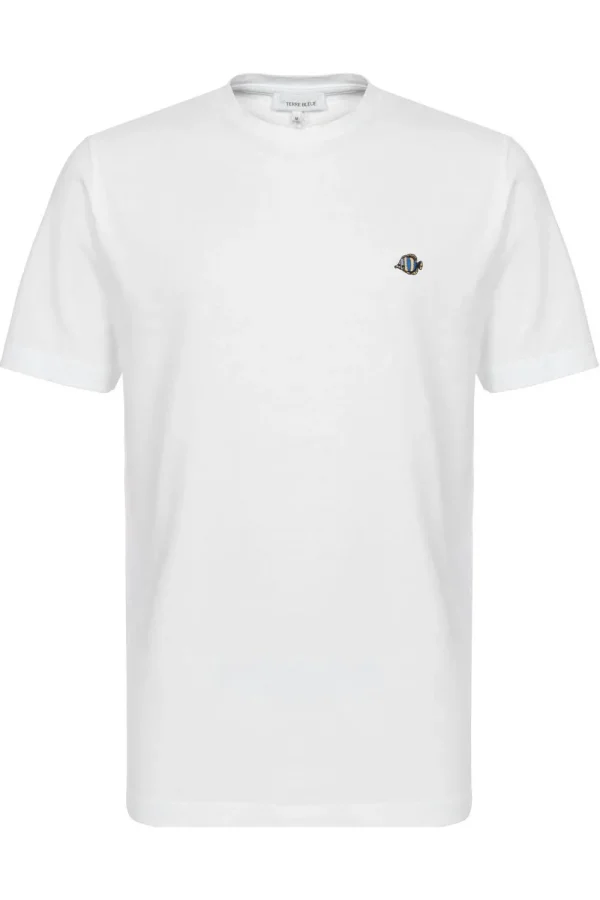 T-Shirt Met Klein Logo En Korte Mouwen-Terre Bleue Shop