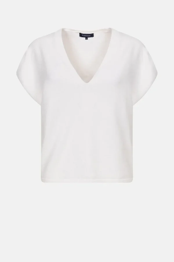 Witte Oversized Debardeur Met Diepe V-Hals-Terre Bleue Outlet